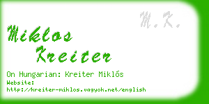 miklos kreiter business card
